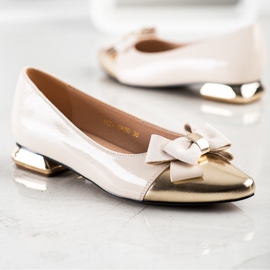 Elegant Pumps With A VINCEZA Bow beige 1