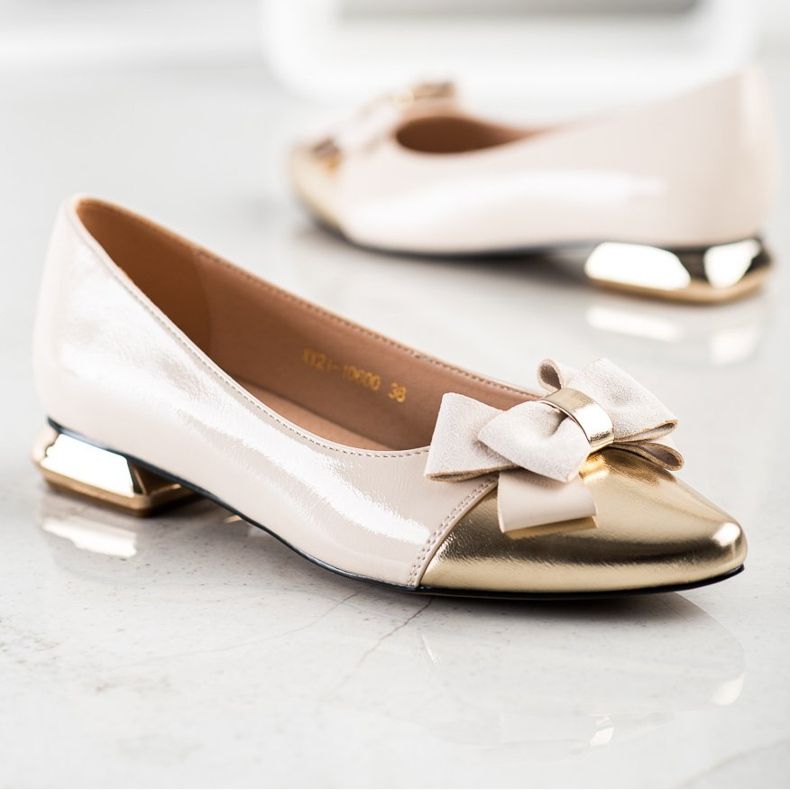 Elegant Pumps With A VINCEZA Bow beige 1