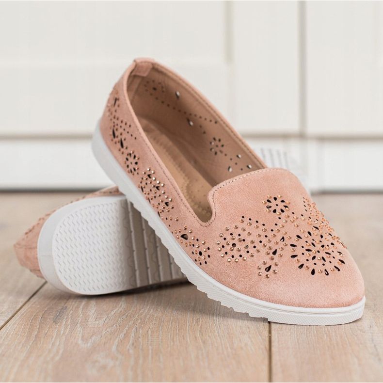 Renda Suede Lords With Crystals pink 1
