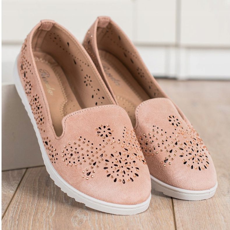 Renda Suede Lords With Crystals pink 2