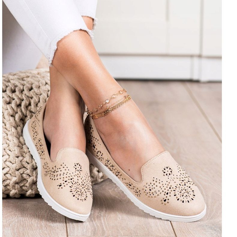 Renda Suede Lords With Crystals beige 2