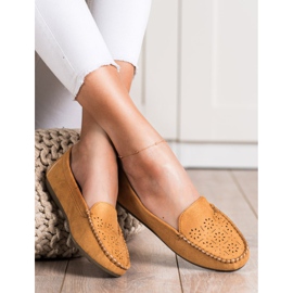 Best Shoes Loafers With Openwork Pattern brown 2