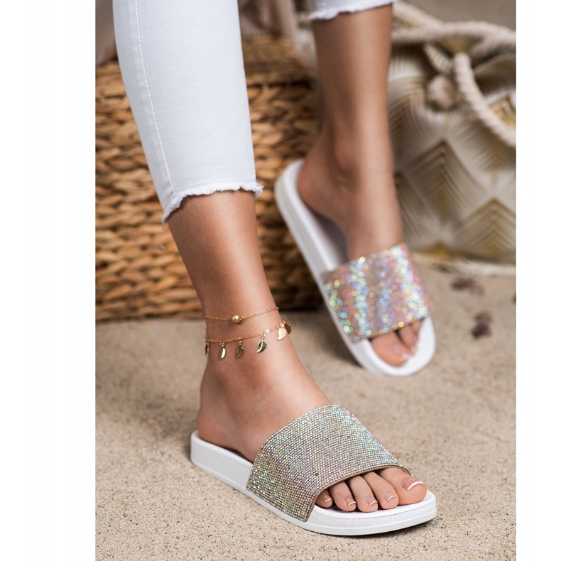 Seastar Slippers With Crystals white 1