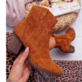 BUGO Women's Boots On Heel Cowboy Camel Nutriso brown 3