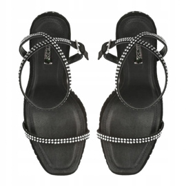Sandals on a high heel Vices 5154-1A Black silver 2