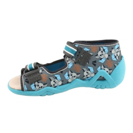 Befado yellow children's shoes 350P021 blue grey 1