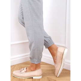 Women's beige loafers AB687 Nude 2