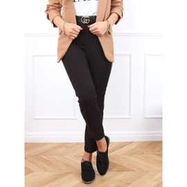Black laced loafers G325 Black 1