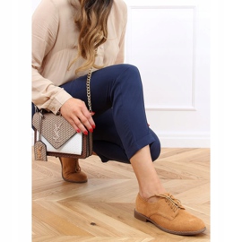 Camel G325 Camel laced loafers brown 1