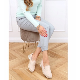 Women's beige loafers AB689 Nude 1