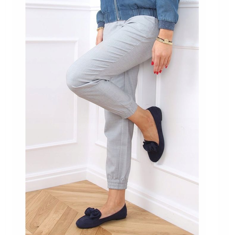 Navy blue loafers for women 9086 Blue 2