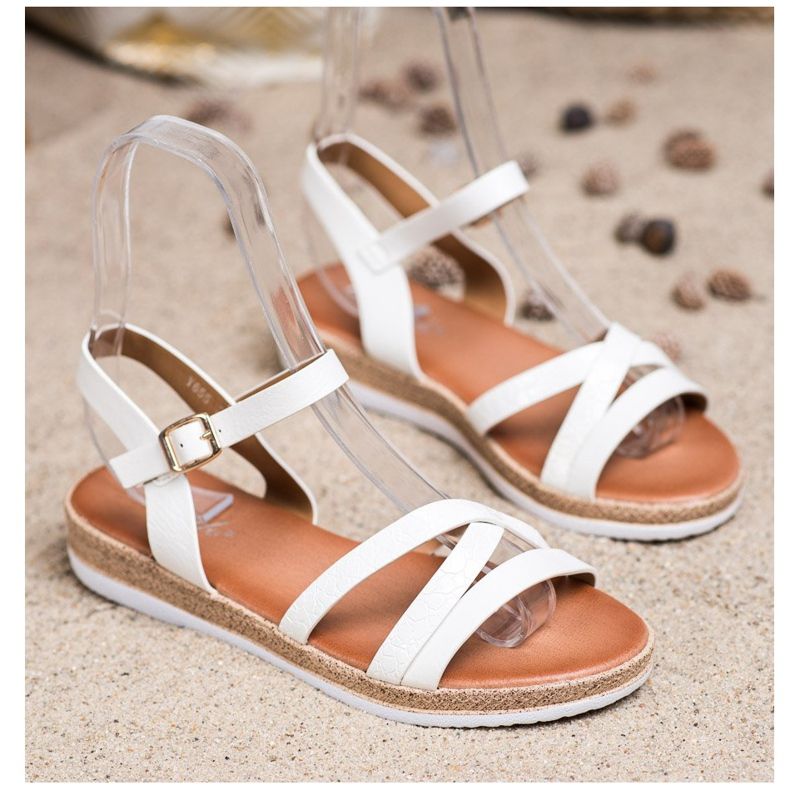 Weide Comfortable white sandals 2