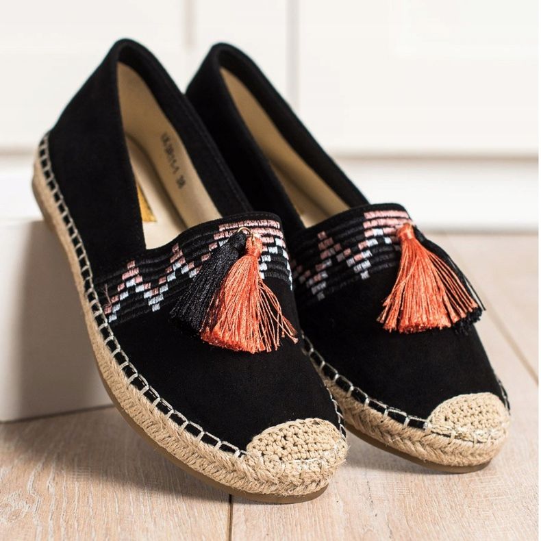 Best Shoes Fashionable Espadrilles With Ornaments black 2 Best Shoes Fashionable Espadrilles With Ornaments black 2