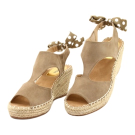 Women's Sandals On Wedge Taupe Monroe beige 1
