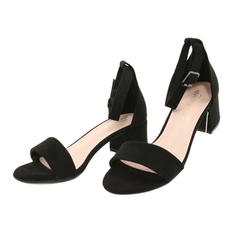 Evento Black Classic High Heel Sandals 20SD98-1618 1