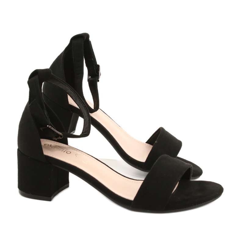 Evento Black Classic High Heel Sandals 20SD98-1618 3