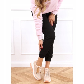 Pink RQ288 Pink sports shoes on a hidden wedge heel 1