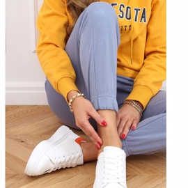 Women's white and orange sneakers A88-63 Orange 1 Women's white and orange sneakers A88-63 Orange 1
