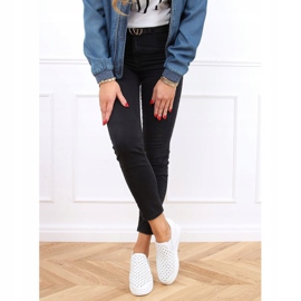 Sneakers slip on wedge heels white HY-251 White 2