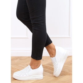 Sneakers slip on wedge heels white HY-251 White 1