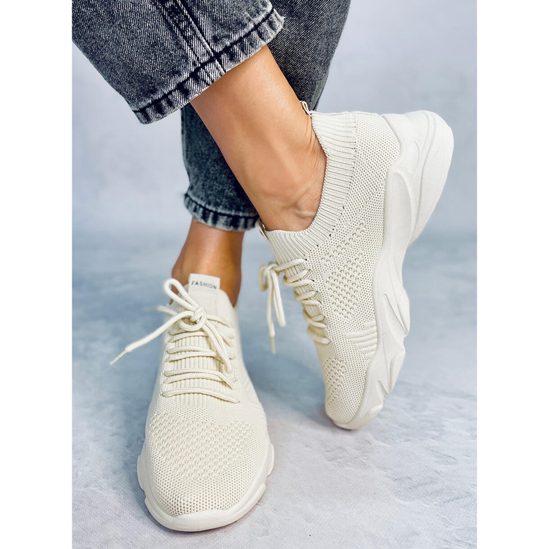 FF-10 Beige beige sock sports shoes 2 FF-10 Beige beige sock sports shoes 2