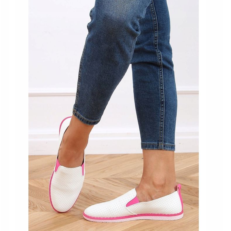 Sneakers slip-on white AA620 Fushia 2