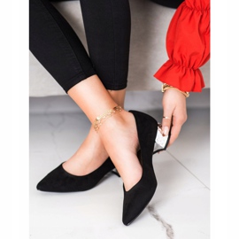 Filippo Black Pumps With A Gold Heel 1