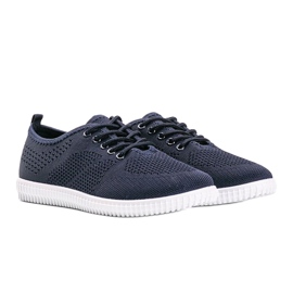 Maci navy blue openwork sneakers 1