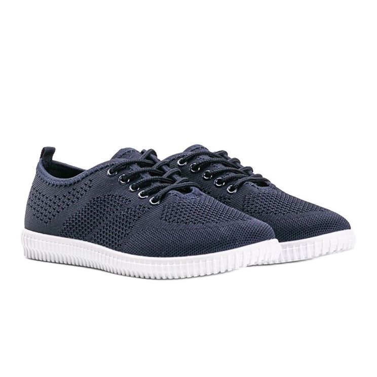 Maci navy blue openwork sneakers 1