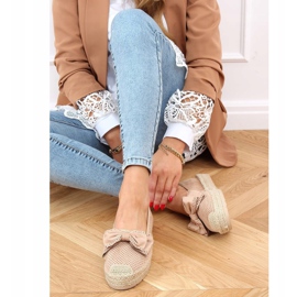 Women's beige and pink espadrilles J131-22 Beige 2