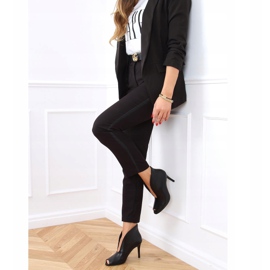 Black open toe boots 9501 Black 1