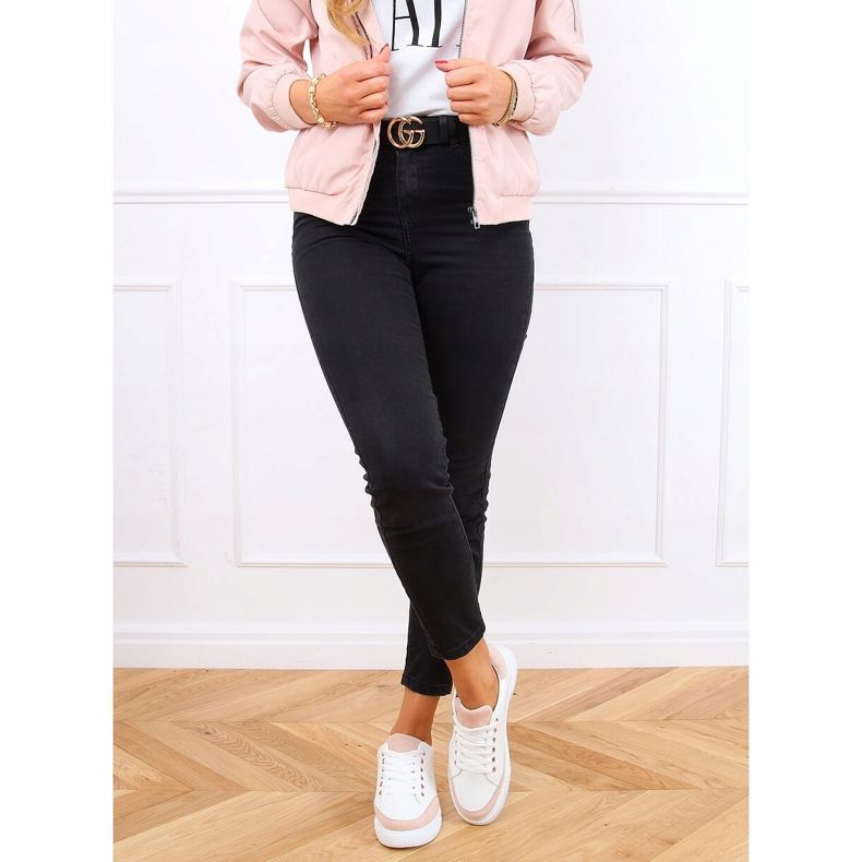 White women's sneakers 6110 Pink 2