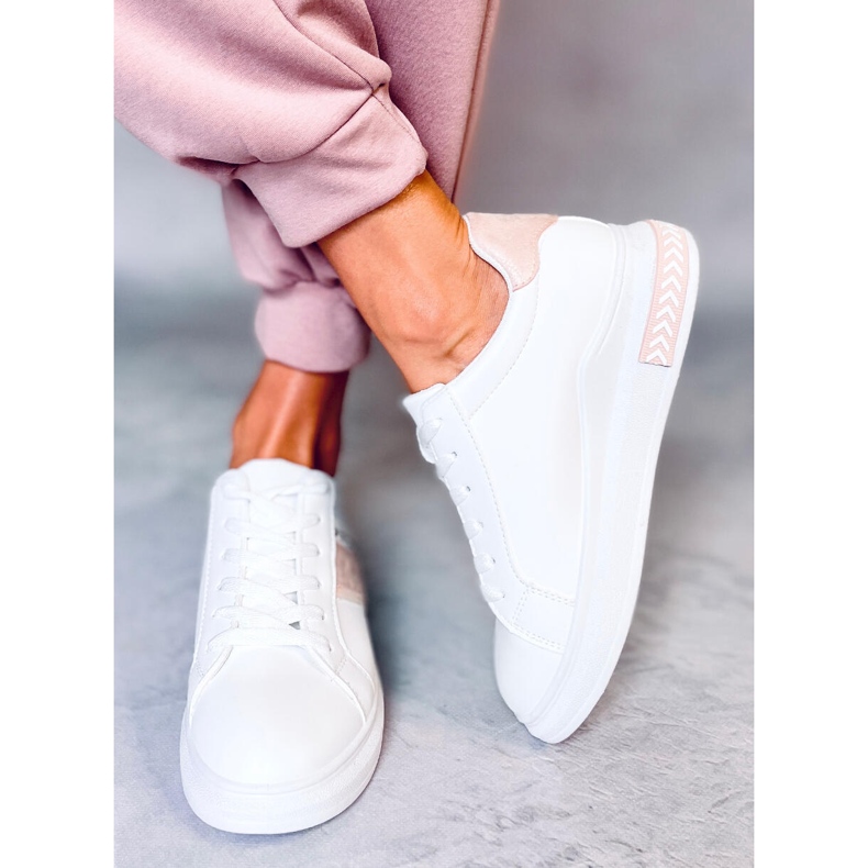 White women's sneakers CC-42 Pink 1