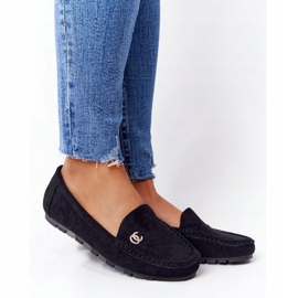 PS1 Women's Black Suede Loafers Madelyn 1