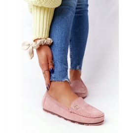 PS1 Women's Suede Loafers Pink Madelyn 2