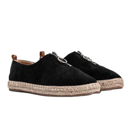 Black espadrilles with a Jaiden zipper 1