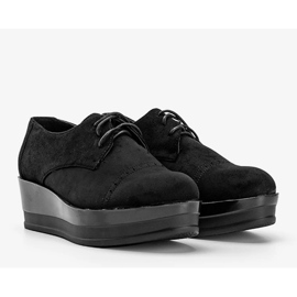 Black suede shoes on a high Elisabeth sole 1