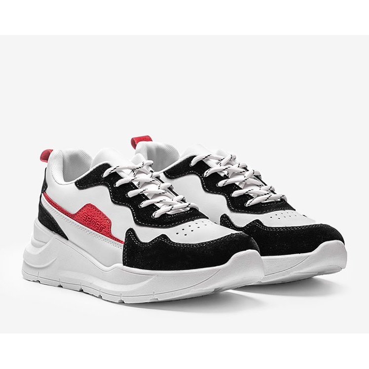 White sneakers with black Alexia accessories 1