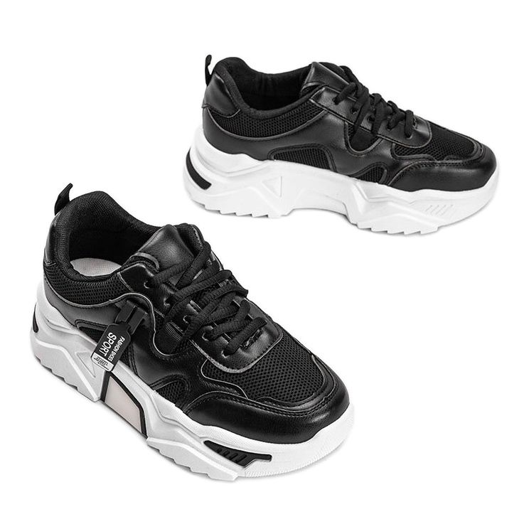 Black sneakers with a thick Cristina sole 2