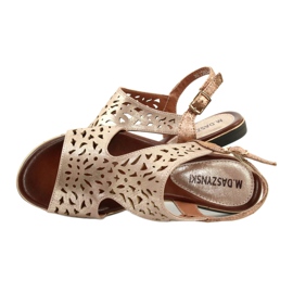 M.Daszyński Openwork Gold Sandals MR1583-34 golden 4