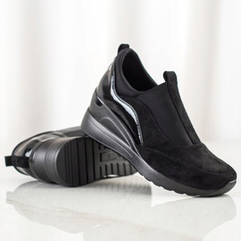 VINCEZA Slip On Shoes black 1