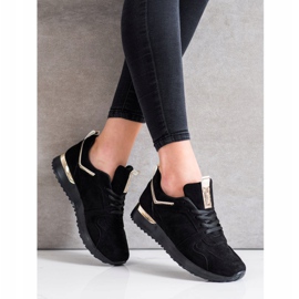 SHELOVET Black Suede Sneakers 2