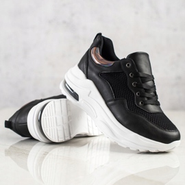Weide Comfortable Sneakers On The Platform black 1