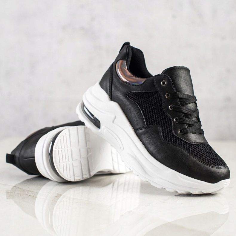 Weide Comfortable Sneakers On The Platform black 1