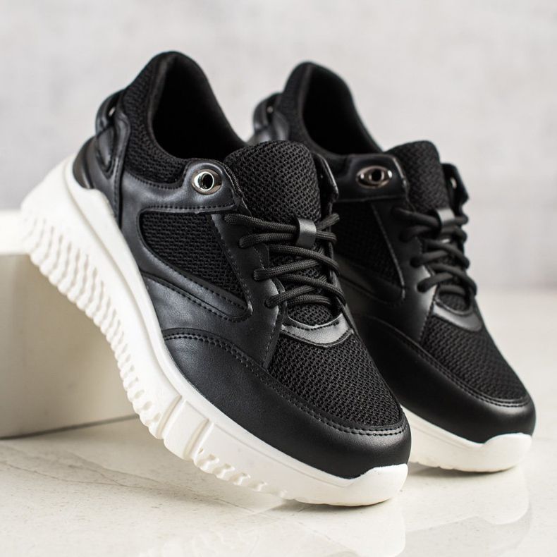 Weide Black Sneakers With Glitter 2