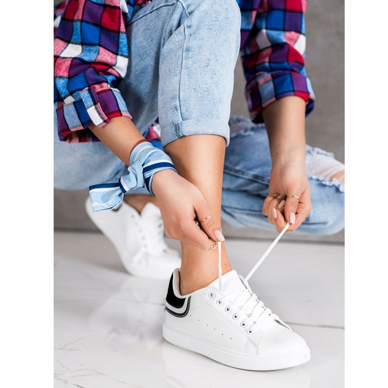 SHELOVET Sneakers With Black Insert white 1