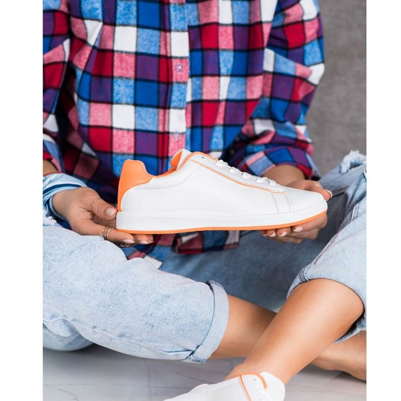 SHELOVET Low-top Sneakers With Eco Leather white 2