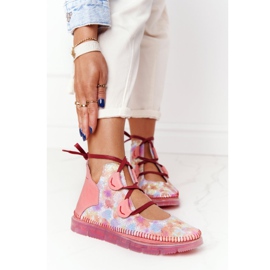 Women's leather boots Maciejka Pink 04457-15 multicolored 1