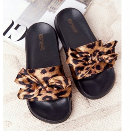 EVE Women's Slippers With A Bow Leopard Beat It brown black 1 EVE Women's Slippers With A Bow Leopard Beat It brown black 1