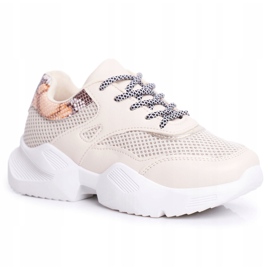 PS1 Women's Sport Shoes Snakeskin Beige Giselle brown golden 5